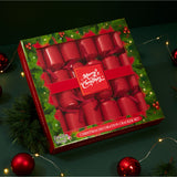 KreativeKraft Christmas Crackers 6 Pack Paint Your Own Ornament Festive Crackers (Red Ornament)