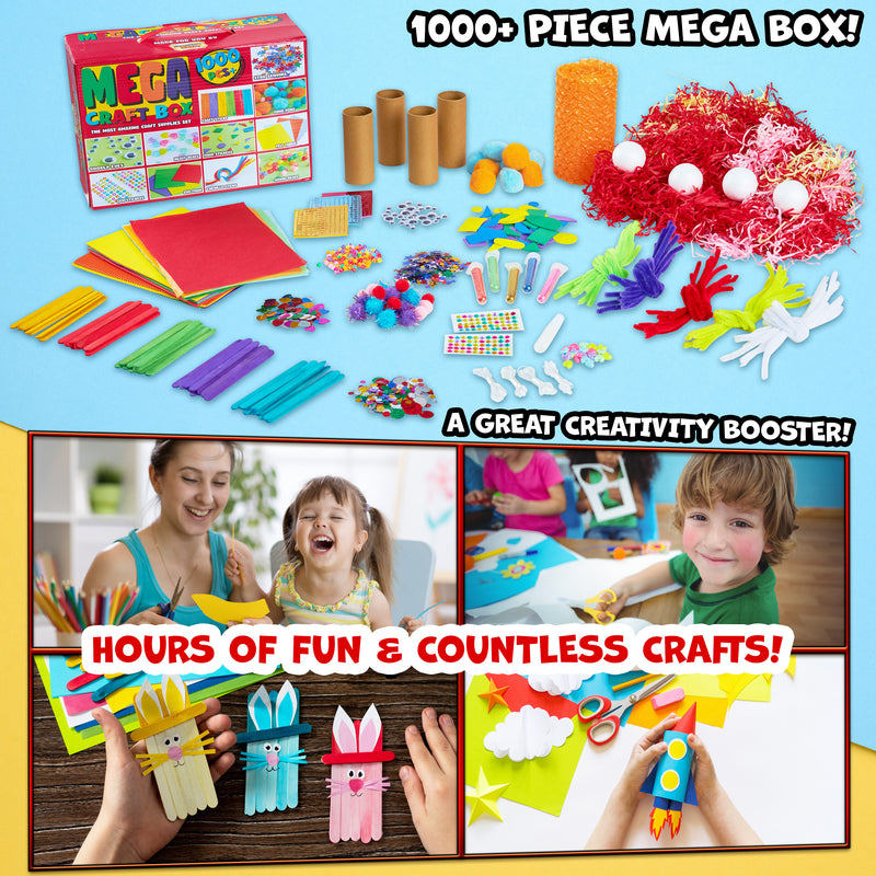 GCP Products Arts And Crafts Kit - 1000+ Piece Kids Craft Supplies
