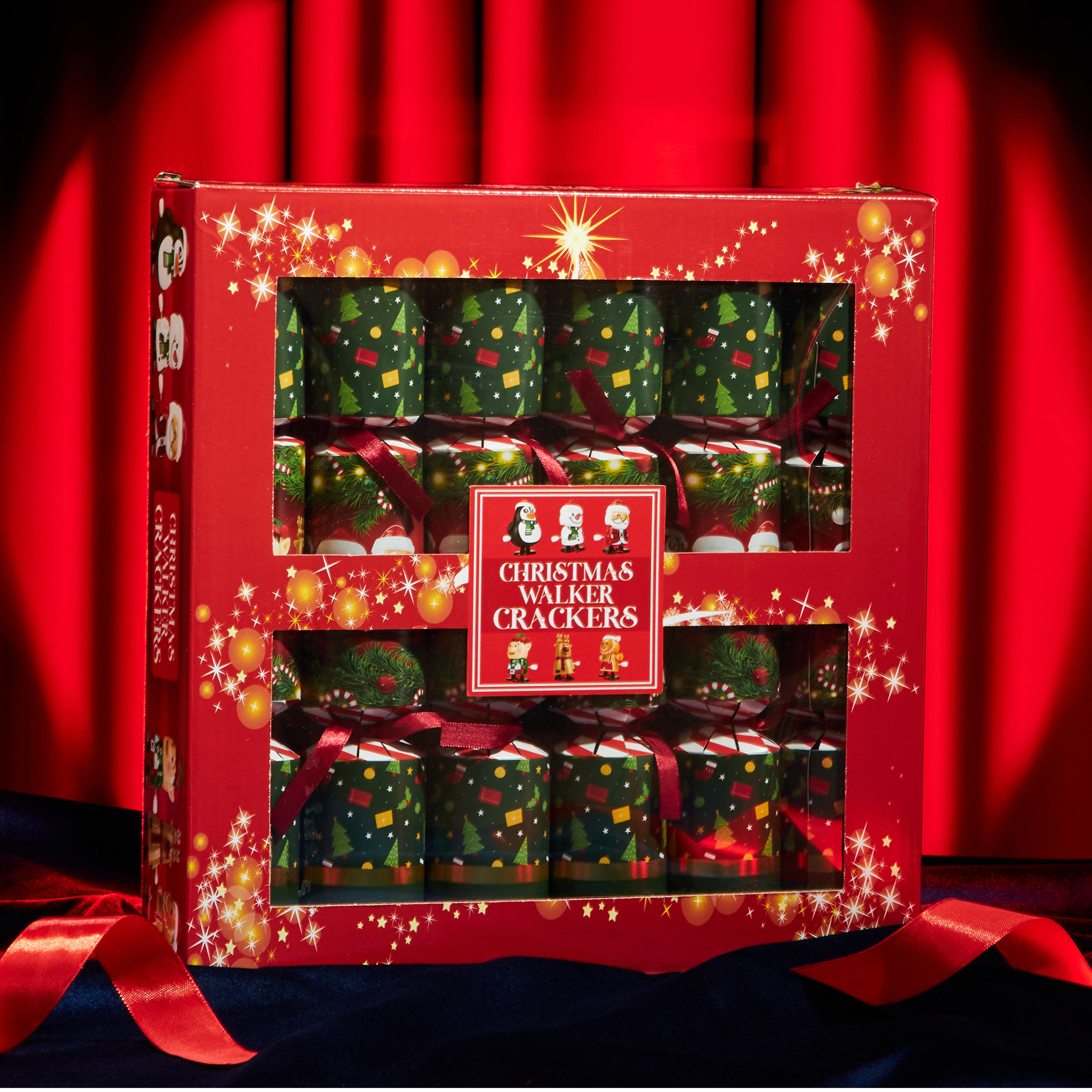 KreativeKraft Christmas Crackers, Pack of 6 or 10 Crackers for Kids and Adults -Wind Up Toys - Get Trend