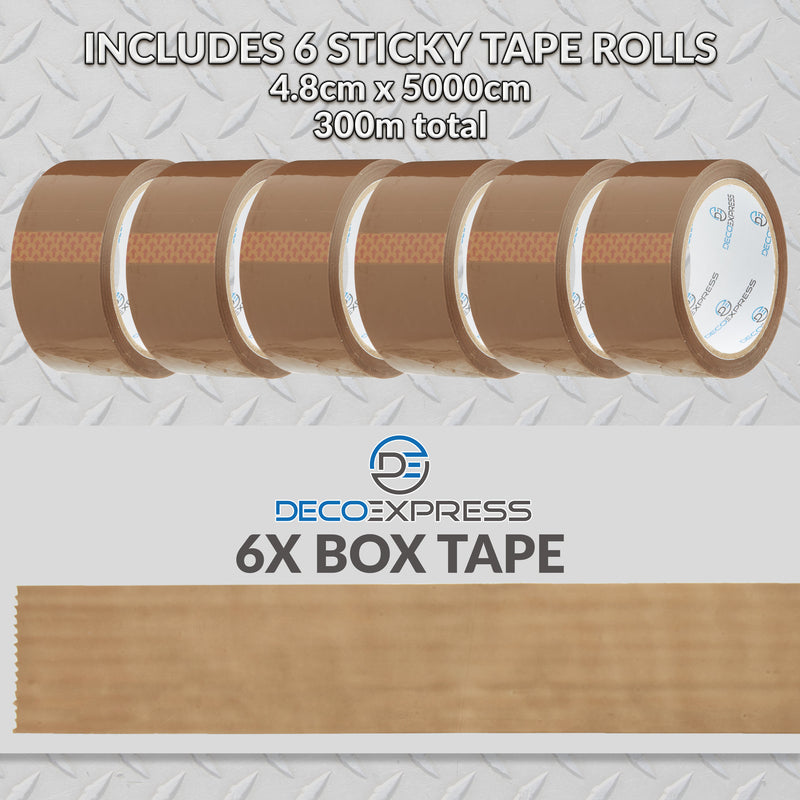 Packaging Tape Dispenser Tape Gun and 6 Rolls -  Heavy Duty Tape for Packing
