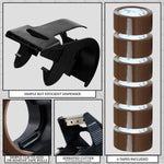 Packaging Tape Dispenser with 6 Rolls - Small Dispenser Brown - Get Trend