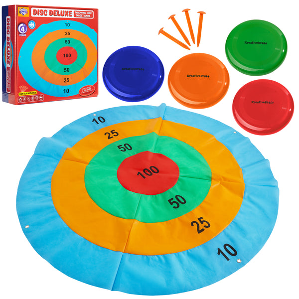 KreativeKraft Disc Throwing Game for Kids and Family, Outdoor Target Summer Garden Game