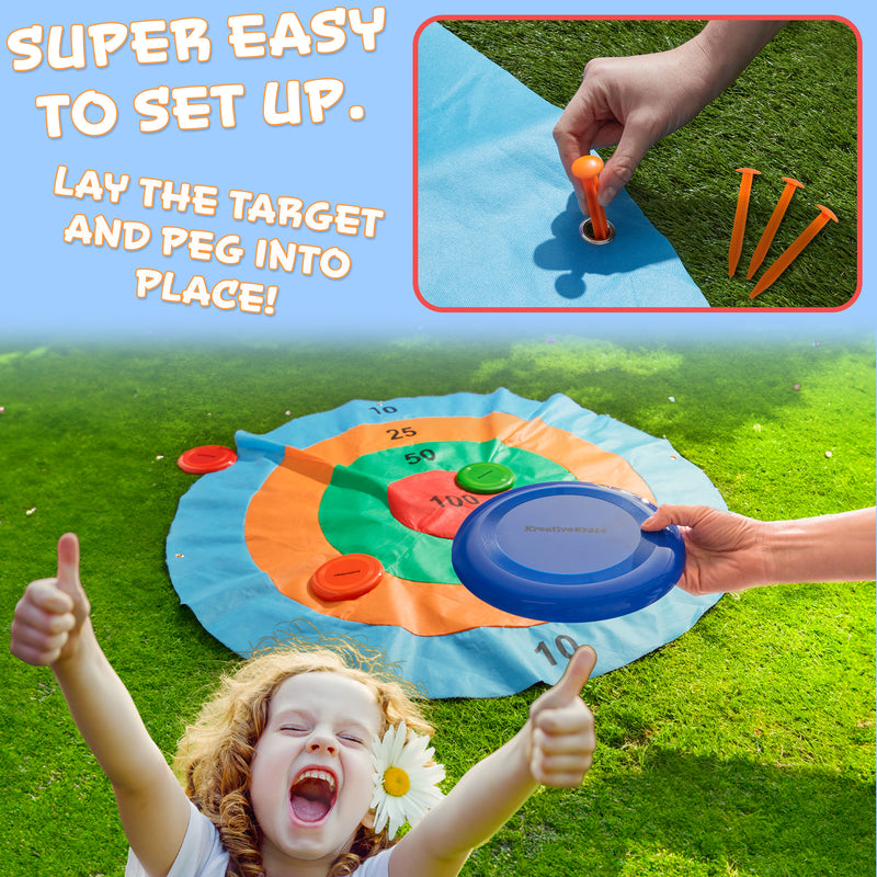 KreativeKraft Disc Throwing Game for Kids and Family, Outdoor Target Summer Garden Game - Get Trend