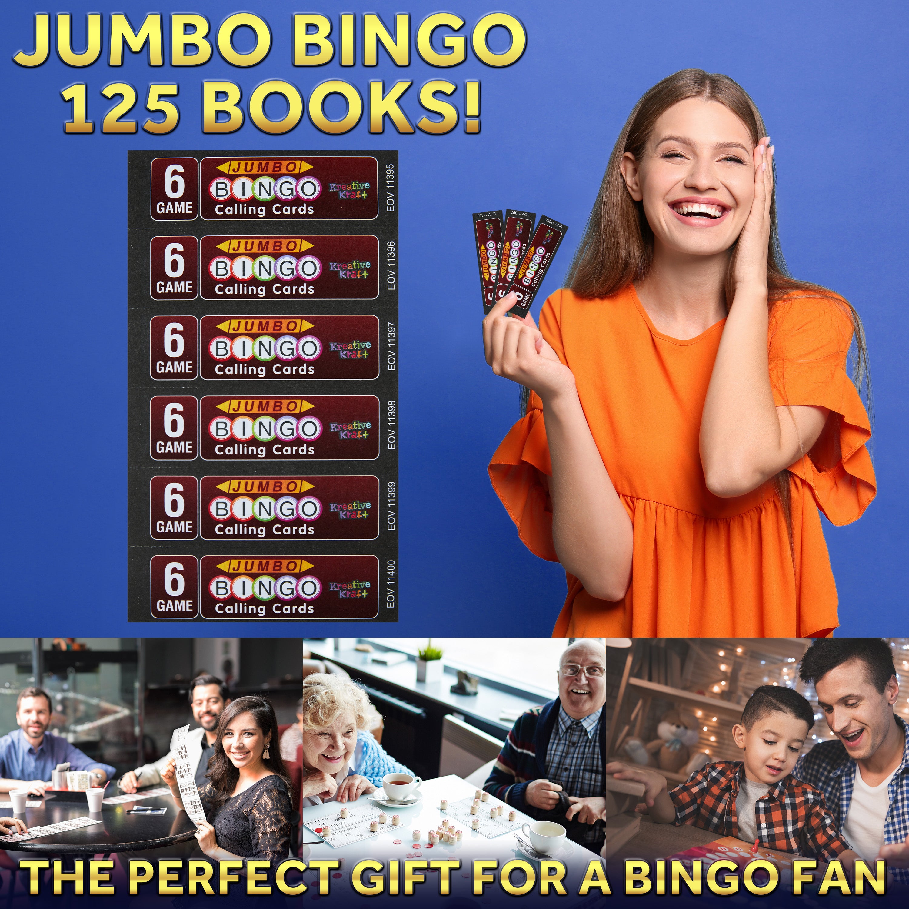 KreativeKraft Bingo Game Set or Bingo Accessories, Raffle Tickets Easy Tear Bingo Dabbers Non Drip Bingo Book Bingo Tickets Counters for Events Parties (Bingo Books) - Get Trend