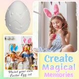 KreativeKraft DIY Easter Eggs Kids Paint Art Supplies Paint Your Own Easter Egg Bunny Craft Kits for Kids Adults Party Family Activity Decorations (Bunny & Egg 2 Pack) - Get Trend