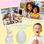KreativeKraft DIY Easter Eggs Kids Paint Art Supplies Paint Your Own Easter Egg Bunny Craft Kits for Kids Adults Party Family Activity Decorations (Bunny & Egg 2 Pack) - Get Trend