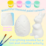 KreativeKraft DIY Easter Eggs Kids Paint Art Supplies Paint Your Own Easter Egg Bunny Craft Kits for Kids Adults Party Family Activity Decorations (Bunny & Egg 2 Pack) - Get Trend