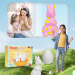 KreativeKraft DIY Easter Eggs Kids Paint Art Supplies Paint Your Own Easter Egg Bunny Craft Kits for Kids Adults Party Family Activity Decorations (Bunny & Egg 2 Pack) - Get Trend