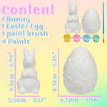KreativeKraft DIY Easter Eggs Kids Paint Art Supplies Paint Your Own Easter Egg Bunny Craft Kits for Kids Adults Party Family Activity Decorations (Bunny & Egg 2 Pack) - Get Trend