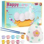 KreativeKraft DIY Easter Eggs Kids Paint Art Supplies Paint Your Own Easter Egg Bunny Craft Kits for Kids Adults Party Family Activity Decorations (Eggs 4 Pack) - Get Trend