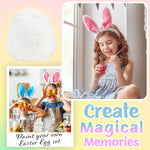 KreativeKraft DIY Easter Eggs Kids Paint Art Supplies Paint Your Own Easter Egg Bunny Craft Kits for Kids Adults Party Family Activity Decorations (Eggs 4 Pack) - Get Trend