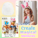 KreativeKraft DIY Easter Eggs Kids Paint Art Supplies Paint Your Own Easter Egg Bunny Craft Kits for Kids Adults Party Family Activity Decorations (Eggs 4 Pack) - Get Trend