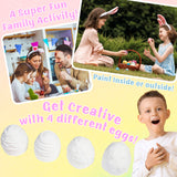 KreativeKraft DIY Easter Eggs Kids Paint Art Supplies Paint Your Own Easter Egg Bunny Craft Kits for Kids Adults Party Family Activity Decorations (Eggs 4 Pack) - Get Trend