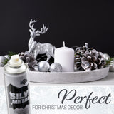 KreativeKraft Metallic Silver Spray Paint Christmas Crafts Festive Xmas Decor 250ml - Get Trend
