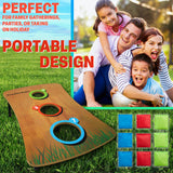 KreativeKraft Bean Bag Toss Game with Wooden Table Fun Kids Adults Family Travel Games for Indoor Outdoor Garden Party Games Cornhole Carnival Camping - Get Trend