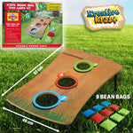 KreativeKraft Bean Bag Toss Game with Wooden Table Fun Kids Adults Family Travel Games for Indoor Outdoor Garden Party Games Cornhole Carnival Camping - Get Trend