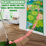 KreativeKraft Golf Set for Kids Adults Family Games Golf Balls Golf Accessories Kids Toys Indoor Outdoor Garden with Golf Mat Training Putting Practice - Get Trend