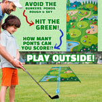 KreativeKraft Golf Set for Kids Adults Family Games Golf Balls Golf Accessories Kids Toys Indoor Outdoor Garden with Golf Mat Training Putting Practice - Get Trend
