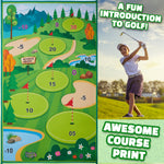 KreativeKraft Golf Set for Kids Adults Family Games Golf Balls Golf Accessories Kids Toys Indoor Outdoor Garden with Golf Mat Training Putting Practice - Get Trend