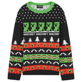 Minecraft Christmas Jumper for Boys Teenagers, Creeper Crew Neck Long Sleeve Sweater, Warm Cosy Xmas Jumper - Gifts for Boys