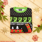 Minecraft Christmas Jumper for Boys Teenagers, Creeper Crew Neck Long Sleeve Sweater, Warm Cosy Xmas Jumper - Gifts for Boys