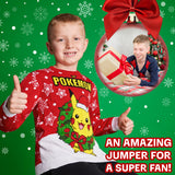 Pokemon Boys Christmas Jumper, Cosy Knitted Xmas Sweater - Gifts for Boys