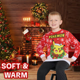 Pokemon Boys Christmas Jumper, Cosy Knitted Xmas Sweater - Gifts for Boys