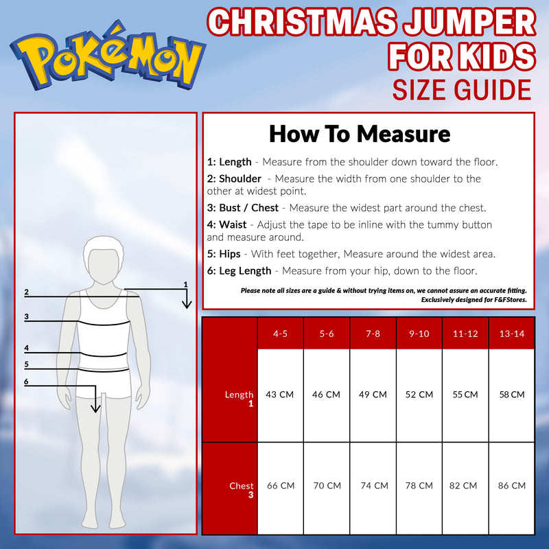 Pokemon Christmas Jumper Kids Teenagers - Red - Get Trend