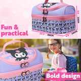 Get Trend Hello Kitty Kuromi Lunch Bag for Kids Kawaii Insulated Lunch Box