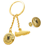 Chelsea F.C. Keyring and Pin Badge Gift Set, Supporters Gear Gifts