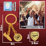 Arsenal F.C. Keyring and Pin Badge Gift Set, Supporters Gear - Football Gifts