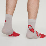 HEINZ Mens Socks Pack of 3 Ketchup Crew Socks for Men - Get Trend