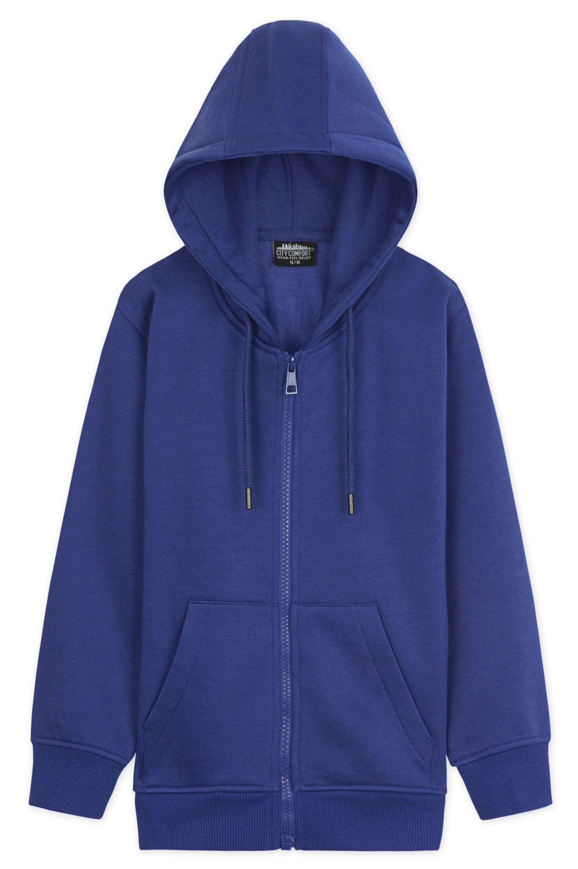 CityComfort Hoodies For Kids, CityComfort Plain Zip Up Hoodie - Get Trend