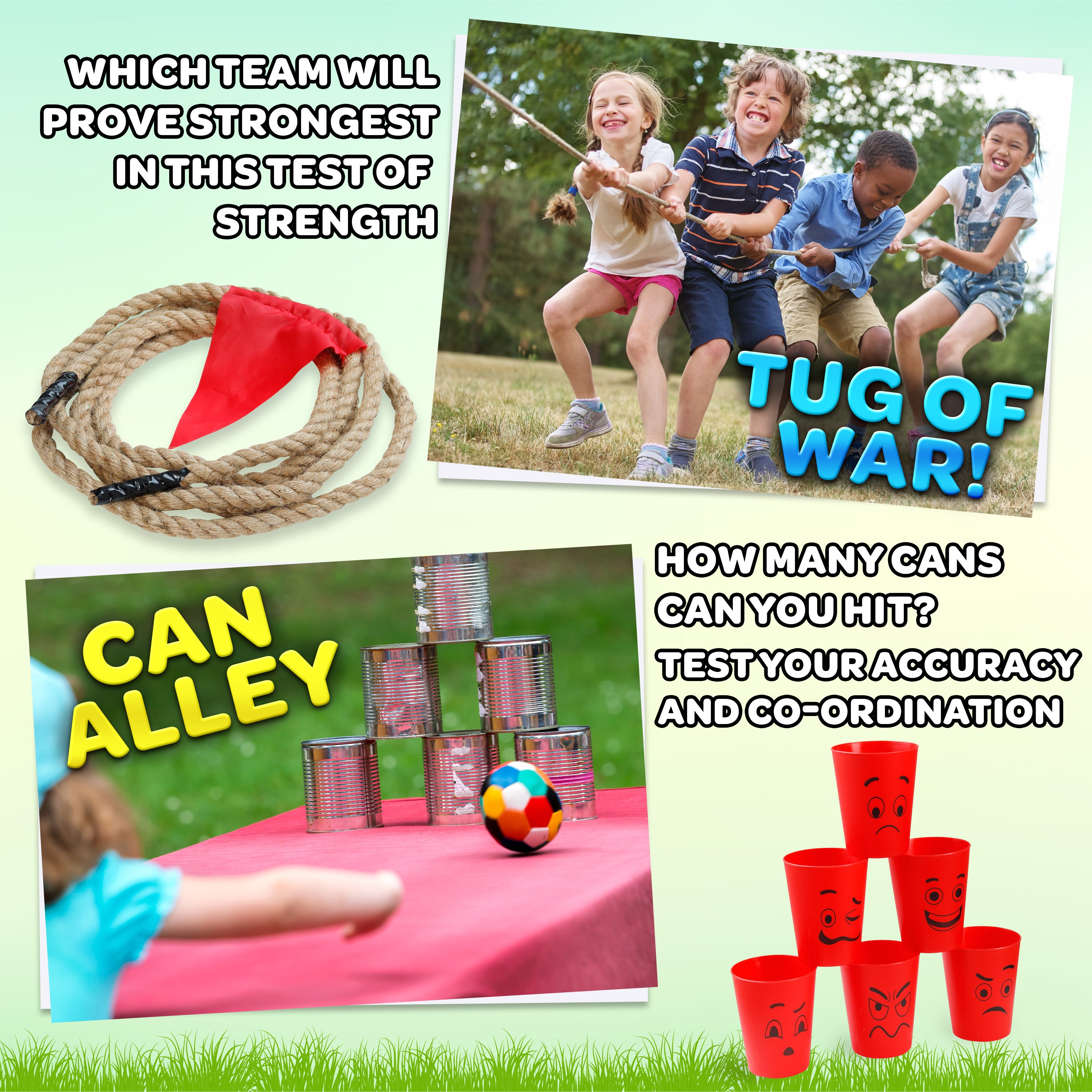 KreativeKraft Outdoor Games for Kids and Adults, 6 in 1 Garden Games - Get Trend