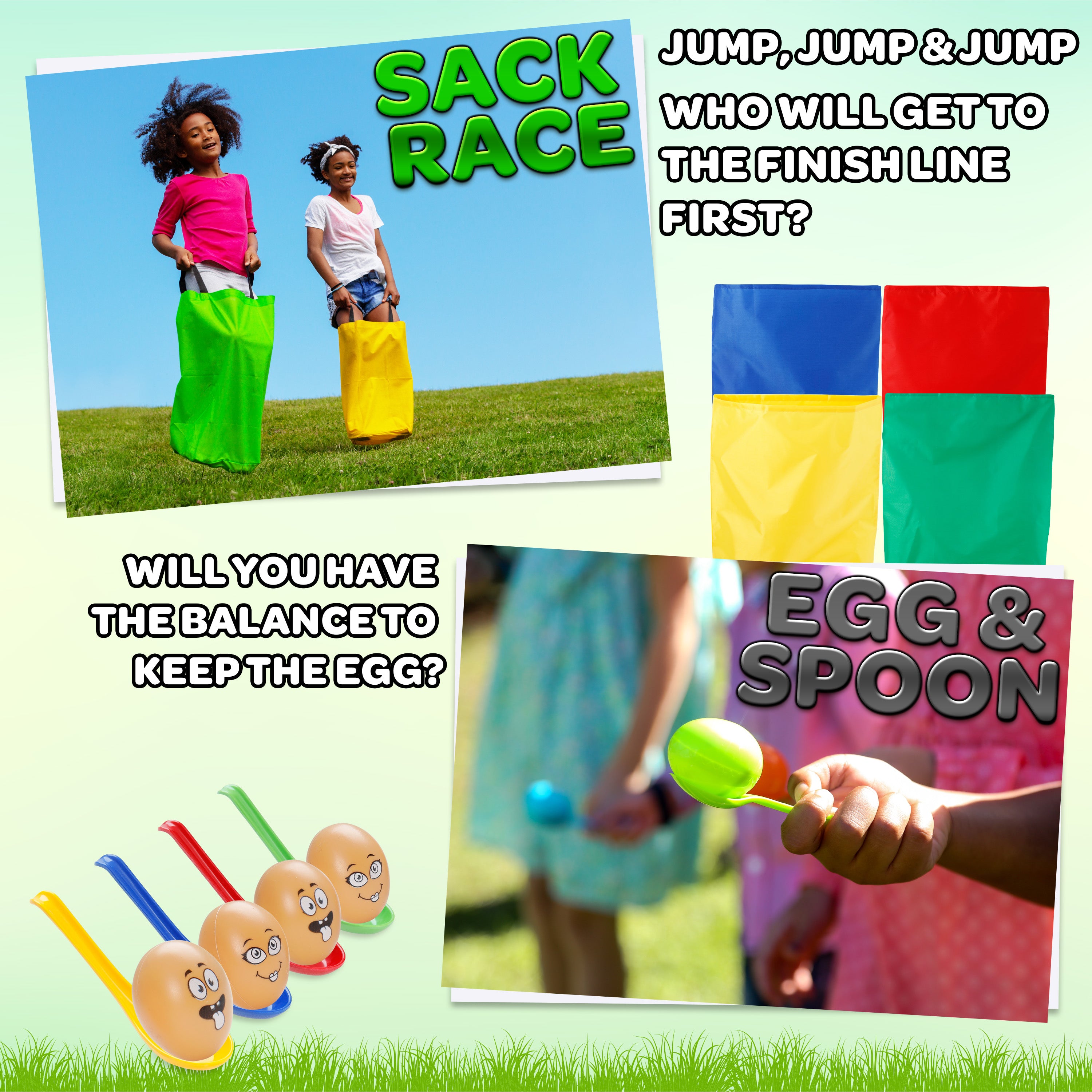 KreativeKraft Outdoor Games for Kids and Adults, 6 in 1 Garden Games - Get Trend