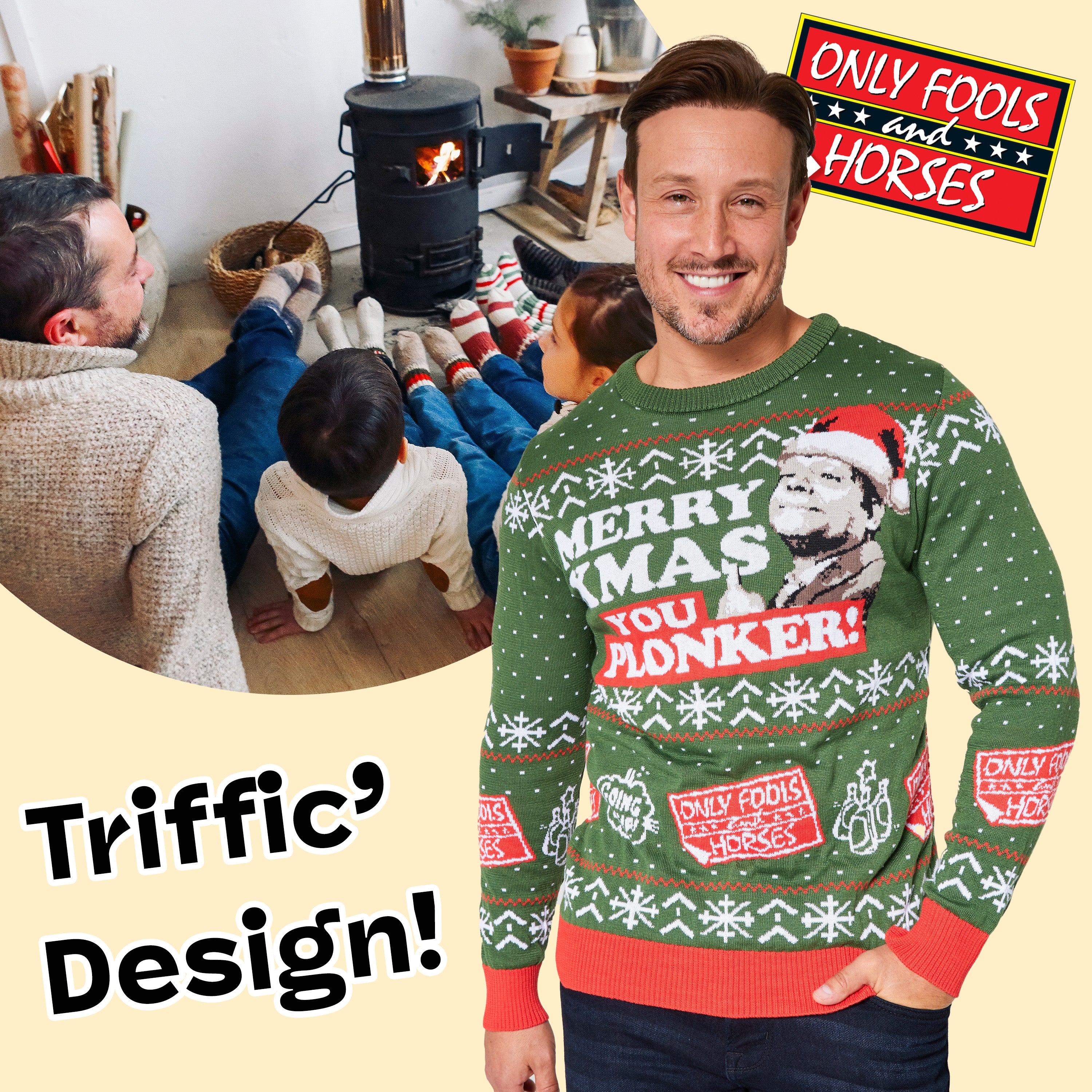 Only Fools and Horses Christmas Jumper for Men - Green - Get Trend