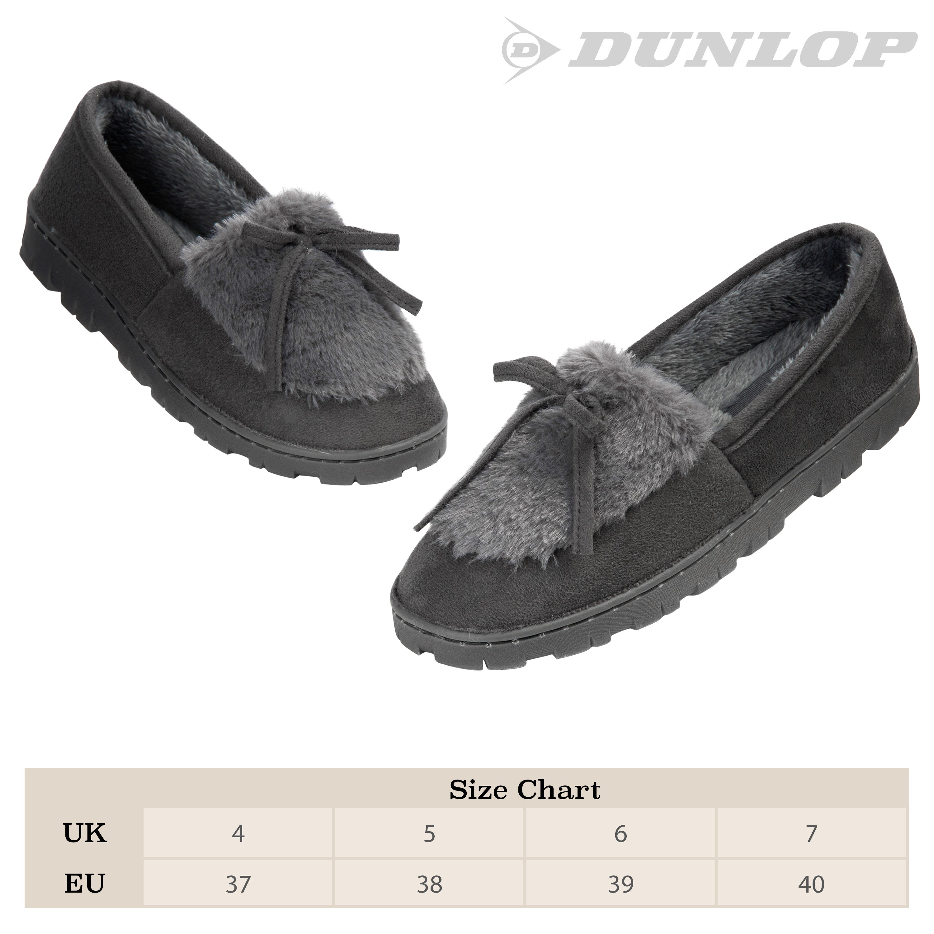 DUNLOP Slippers Women - Fluffy Indoor House Shoes - Get Trend