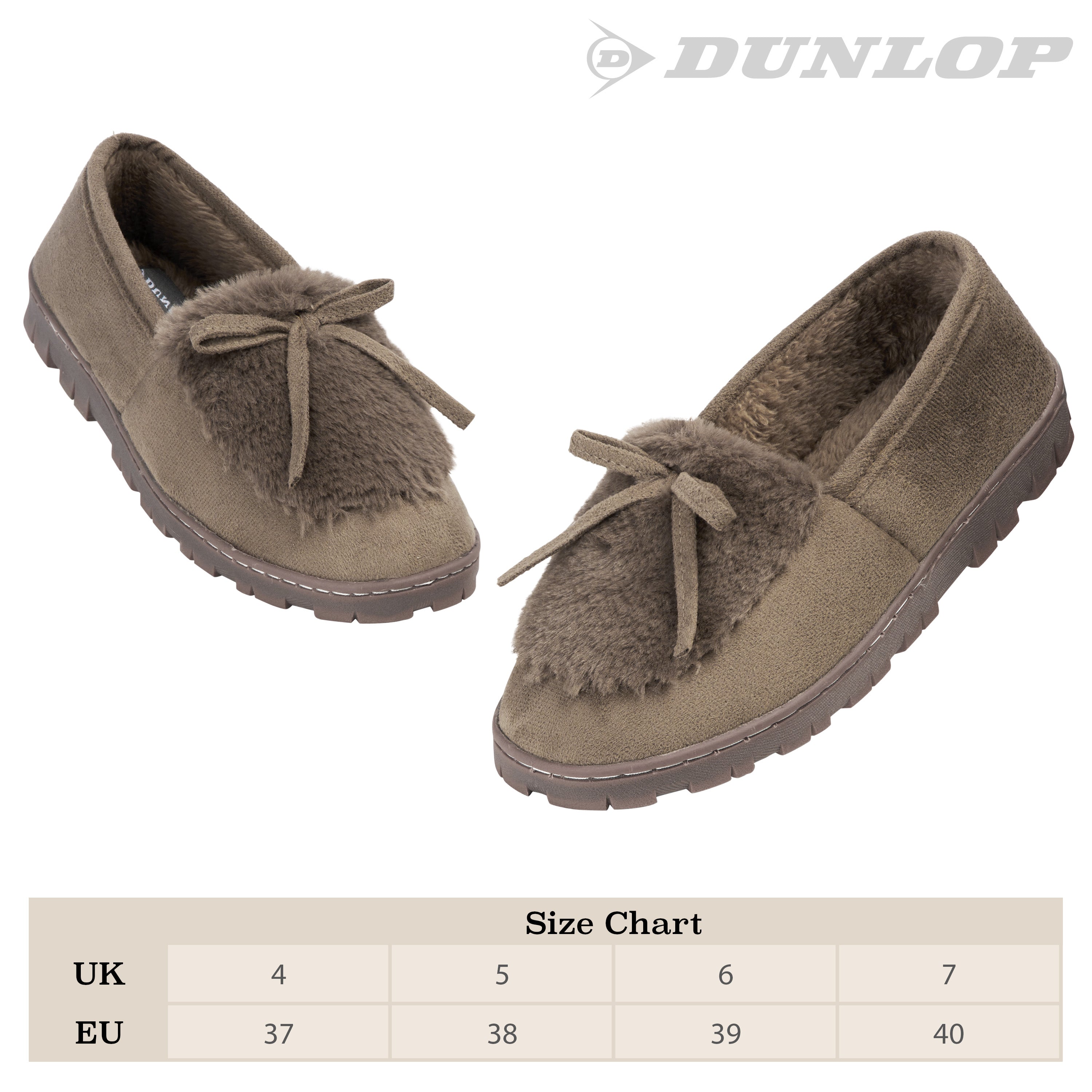 DUNLOP Slippers Women - Fluffy Indoor House Shoes - Get Trend