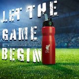 Liverpool FC Water Bottle with Straw - Metal Water Bottle for Football Fans Sports Work School Gym Liverpool Gifts for Men