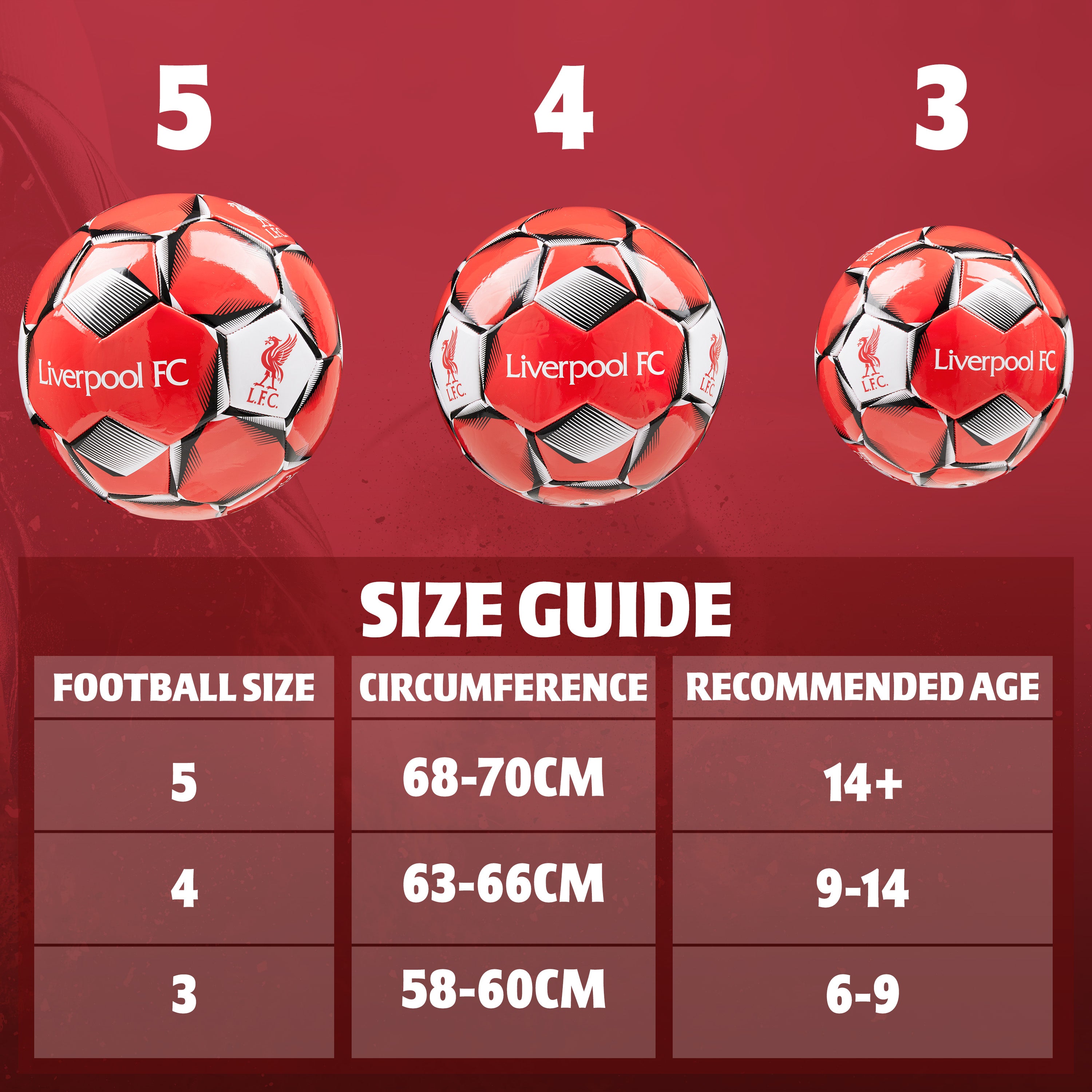 Liverpool F.C. Football Soccer Ball for Adults Teenagers Kids Training Football Size 3 - Get Trend