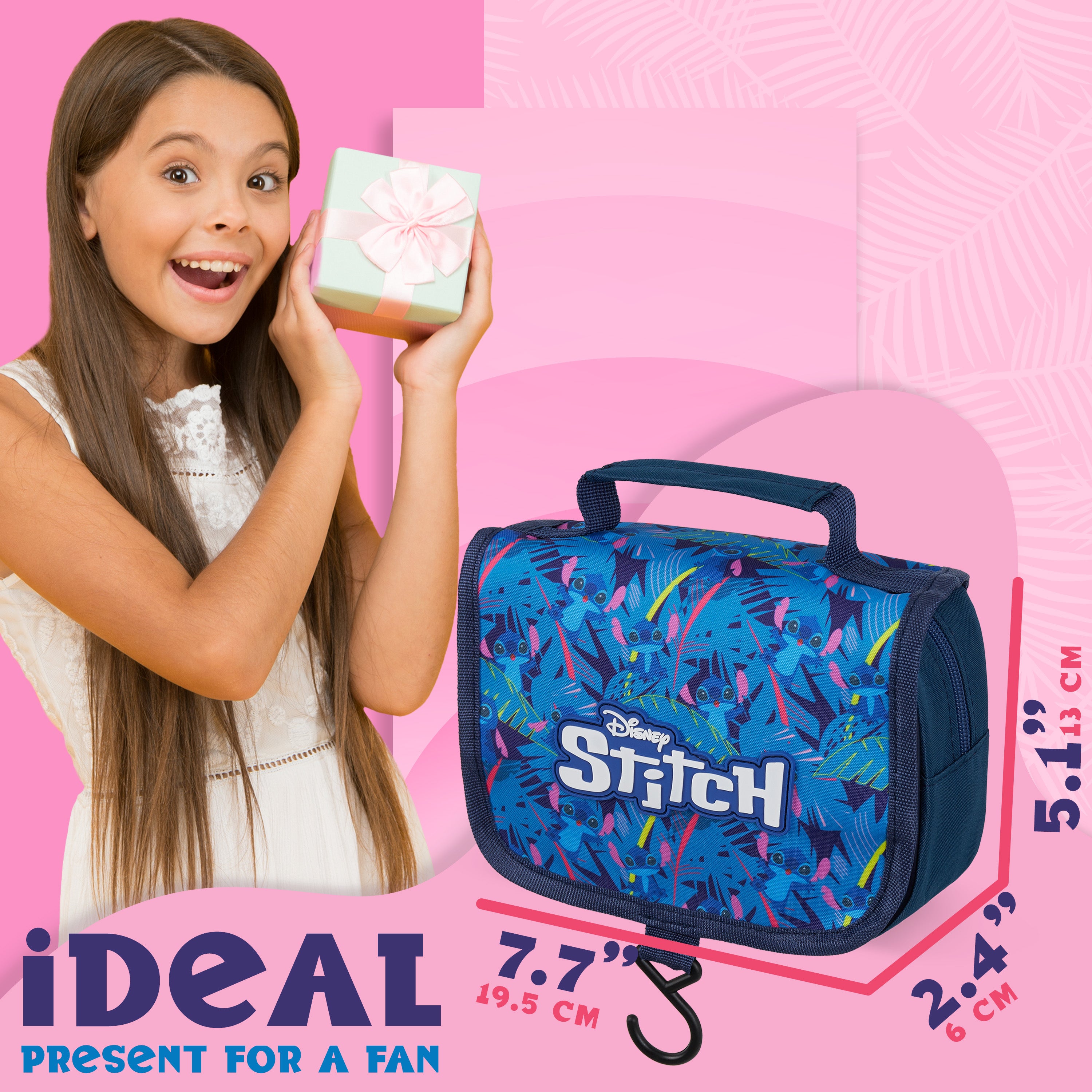 Disney Stitch Hanging Toiletry Bags for Women Teenagers Girls Minnie Mouse Cosmetic Bag - Get Trend