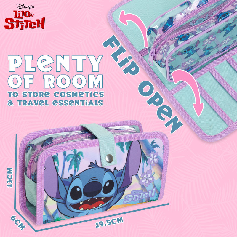 Disney Stitch Make Up Bag - Travel Cosmetics Bag