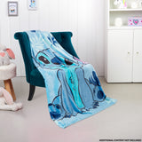 Disney Stitch Fleece Bed Blanket Soft Cosy Bed Throw Bedroom Decor Plush Throw