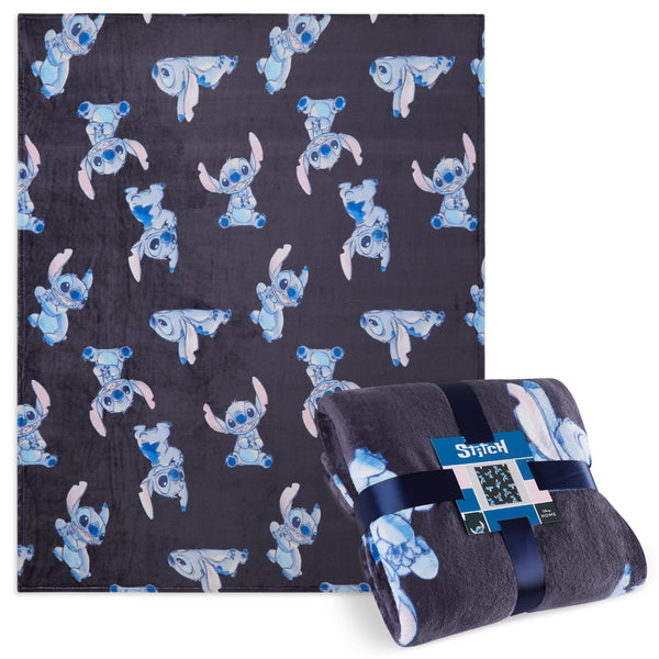 Disney Stitch Fleece Blanket Super Soft Blanket - Blue Stitch