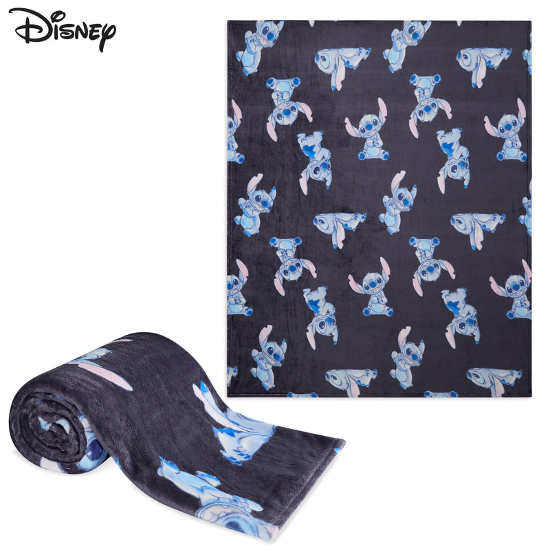 Disney Stitch Fleece Blanket Super Soft Blanket - Blue Stitch