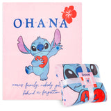 Disney Stitch Fleece Blanket Super Soft Blanket - Pink Stitch - Get Trend