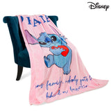 Disney Stitch Fleece Bed Blanket Soft Cosy Bed Throw Bedroom Decor Plush Throw - Get Trend