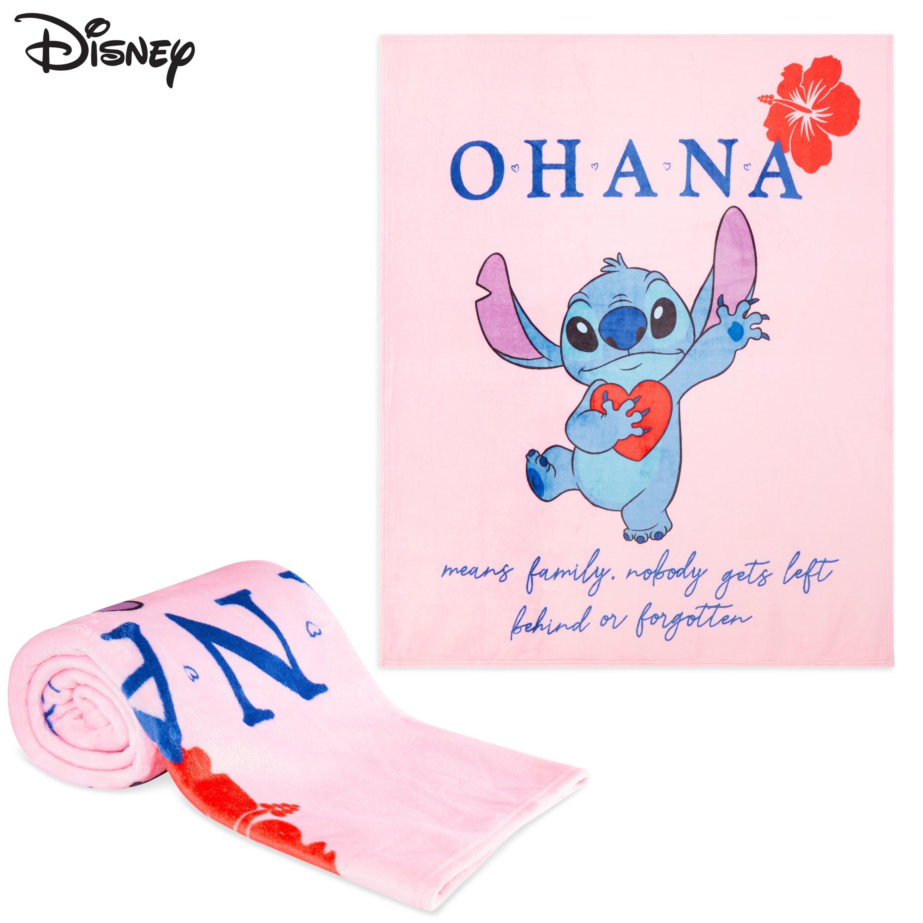 Disney Stitch Fleece Blanket Super Soft Blanket - Pink Stitch - Get Trend