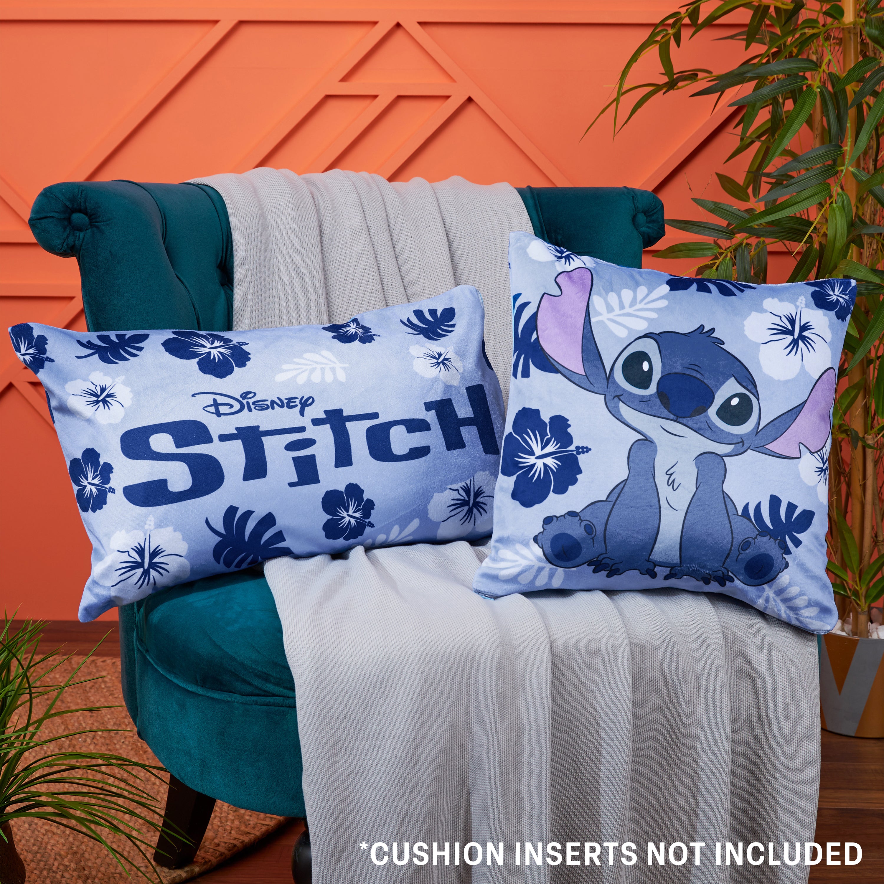 Disney Stitch Cushion Covers - Set of 2 Home Decor Cushion Covers - Blue Stitch - Get Trend