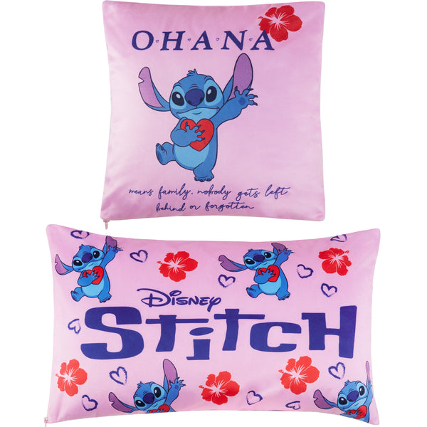 Disney Stitch Cushion Covers - Set of 2 Home Decor Cushion Covers - Pink Stitch - Get Trend